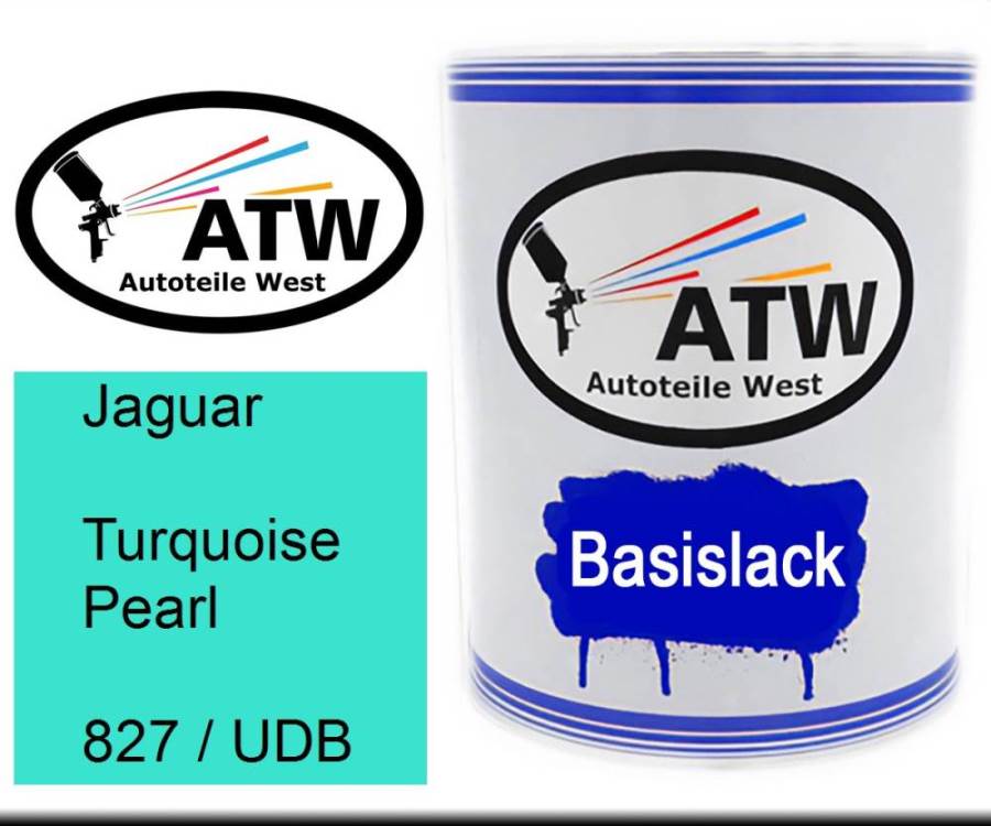 Jaguar, Turquoise Pearl, 827 / UDB: 1L Lackdose, von ATW Autoteile West.